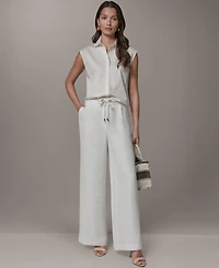 Donna Karan New York Women's Ripple Wide Leg Pants