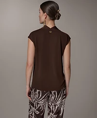 Donna Karan New York Women's Cowl Neck Top