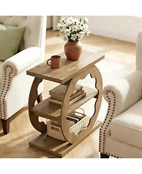 Tribesigns End Table for Living Room, Side Table with Storage, 3-Tier Couch End Table Narrow Nightstand