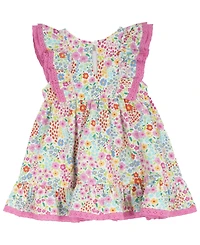 Rare Editions Baby Girls' Floral Print Dress, Bloomer and Headband, 3-Piece Set