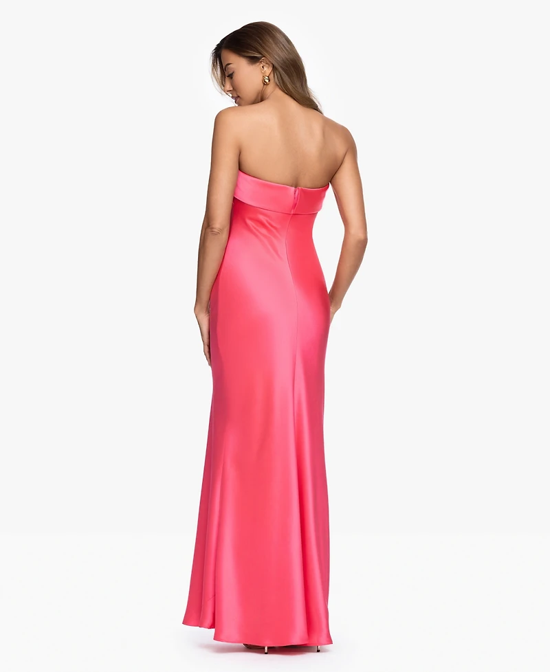 Xscape Women's Strapless Sleeveless Polyester Gown