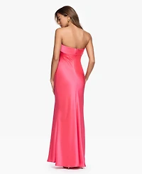 Xscape Women's Strapless Sleeveless Polyester Gown
