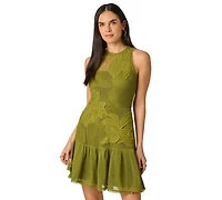 Adrianna Women's Sleeveless Halter Neck Cotton Mini Dress