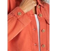 Liverpool Los Angeles Women's Cropped Oversized Denim Jacket