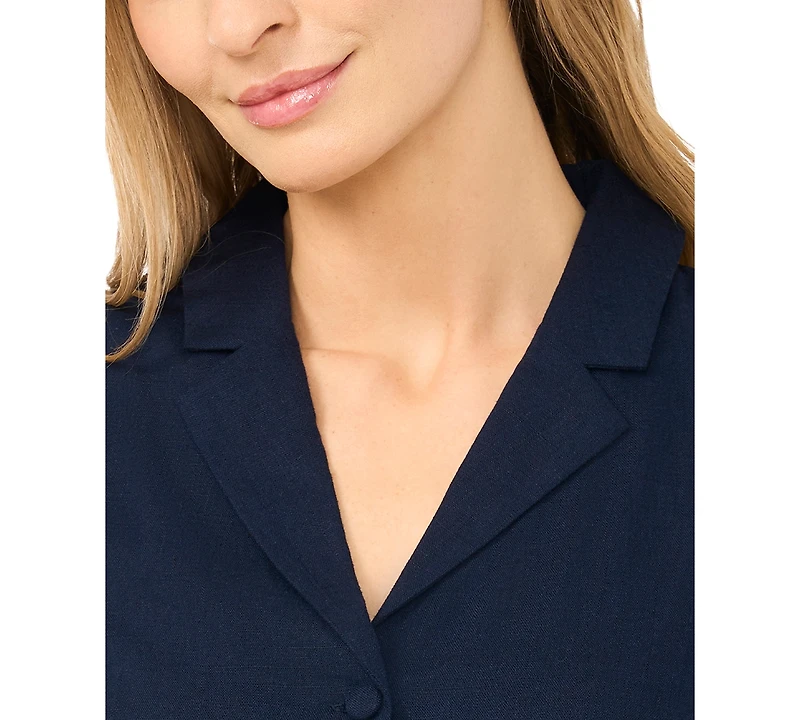 CeCe Women's Sleeveless Tie-Front Collared Vest Top