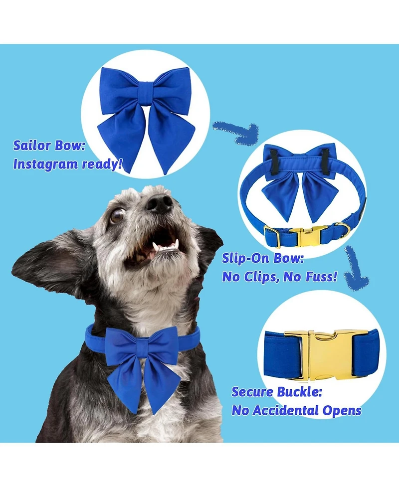 Aronkl Plaid Collar With Checkered Bowtie Adjustable Breakaway Collars For All Breeds Comfortable Cotton Birthday Gift