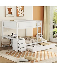 Streamdale Furniture Full-Over-Full Bunk Bed with Twin size Trundle