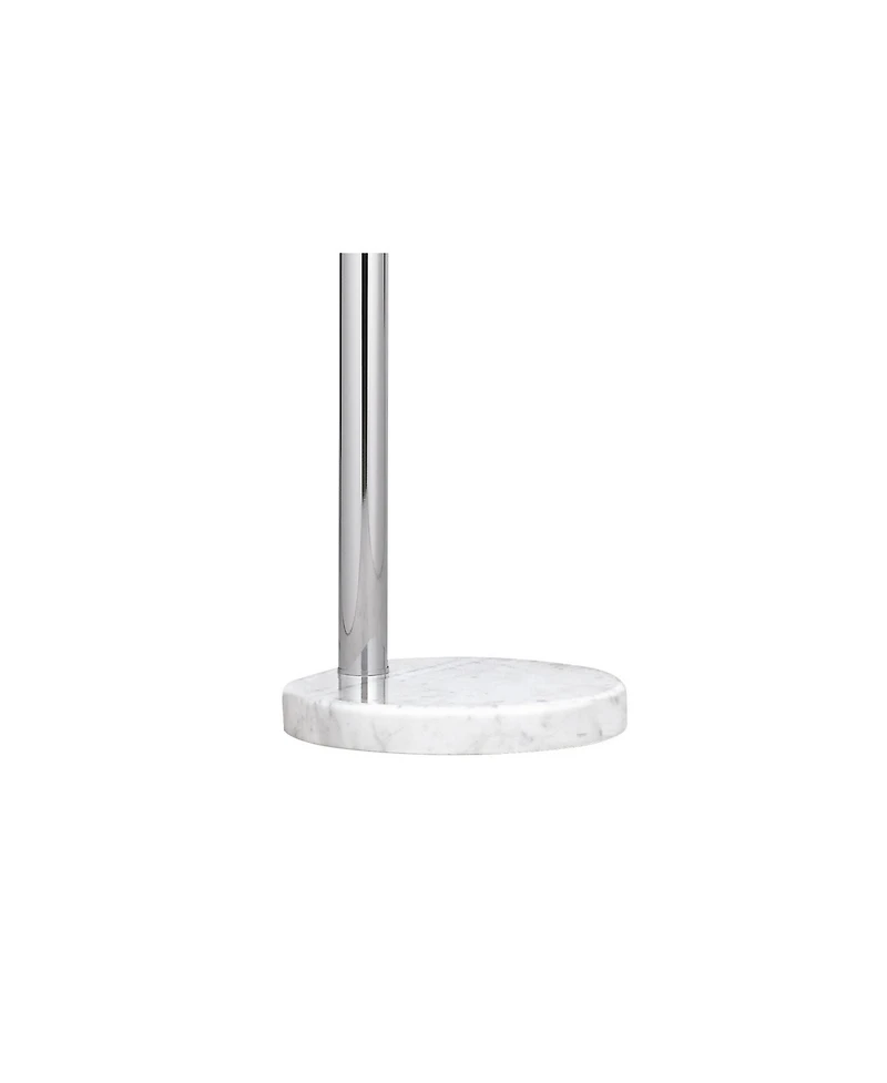 Possini Euro Design Infiniti Mid Century Modern 78" Tall Arc Floor Lamp with Smart Socket Chrome 5-Light Swivel Dome Shade for Living Room