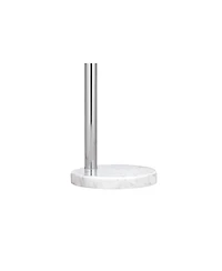 Possini Euro Design Infiniti Mid Century Modern 78" Tall Arc Floor Lamp with Smart Socket Chrome 5-Light Swivel Dome Shade for Living Room