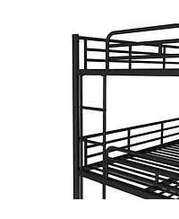Streamdale Furniture Metal Triple Bunk Bed with Guardrails
