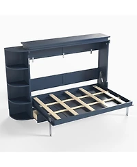 Streamdale Furniture Murphy Bed w/Shelf, Cabinets, Drawers, Office Space Saver