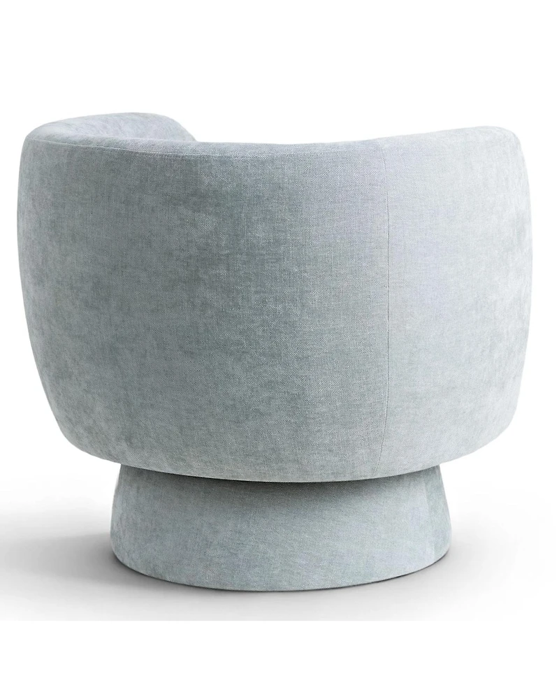 Maison Boucle 31 Wide Swivel Barrel Accent Chair, 360degree(s) Upholstered Armchair, 1 Pc