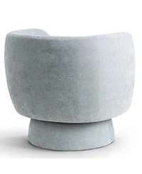 Maison Boucle 31 Wide Swivel Barrel Accent Chair, 360degree(s) Upholstered Armchair, 1 Pc