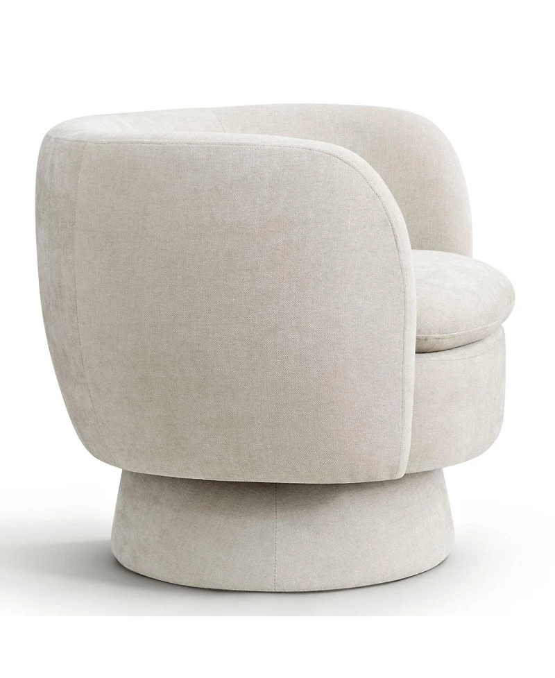 Maison Boucle 31 Wide Swivel Barrel Accent Chair, 360degree(s) Upholstered Armchair, 1 Pc