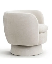 Maison Boucle 31 Wide Swivel Barrel Accent Chair, 360degree(s) Upholstered Armchair, 1 Pc