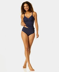 Anne Cole Women's Surplice Underwire Tankini Top