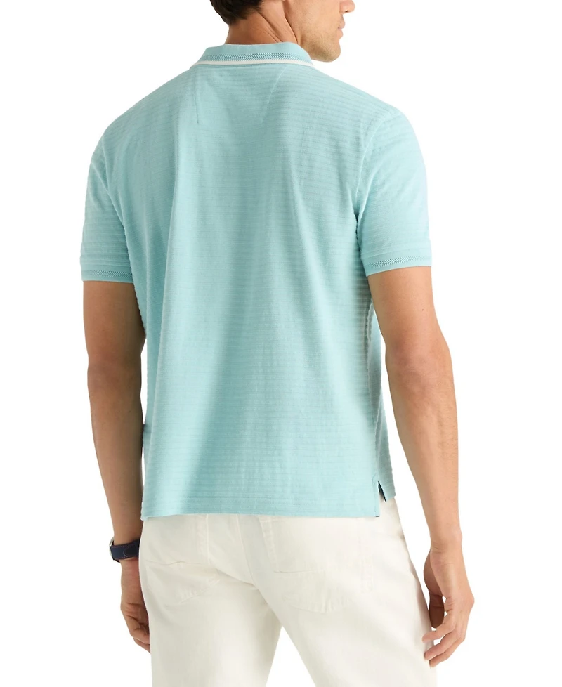 Nautica Men's Short-Sleeve Jacquard Polo Shirt