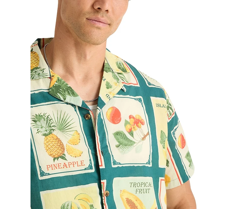 Nautica Men's Short-Sleeve Camp Collar Shirt
