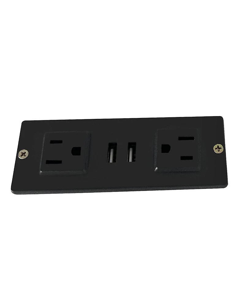 Streamdale Furniture L-Shaped Full Bed w/ Drawer, Bookcase, Led, Usb