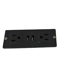 Streamdale Furniture L-Shaped Full Bed w/ Drawer, Bookcase, Led, Usb