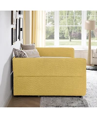 Streamdale Furniture Boucle Full Daybed w/ Twin Trundle Sofa Bed
