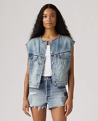 Levi's Women's Relaxed-Fit Sleeveless Trucker Jacket