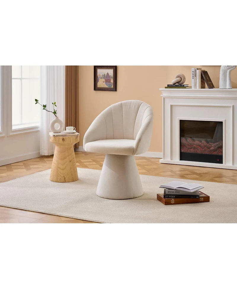Streamdale Furniture Chenille Swivel Accent Armchair