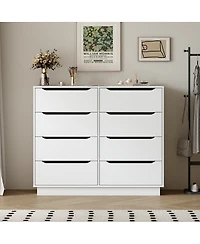 Streamdale Furniture 8-Drawer Dresser, 47.2"W Wooden Chest for Bedroom