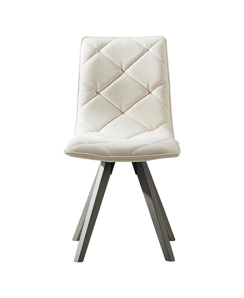 Streamdale Furniture Set of 2 Mid-Century Modern Dining Chairs with Wood Legs