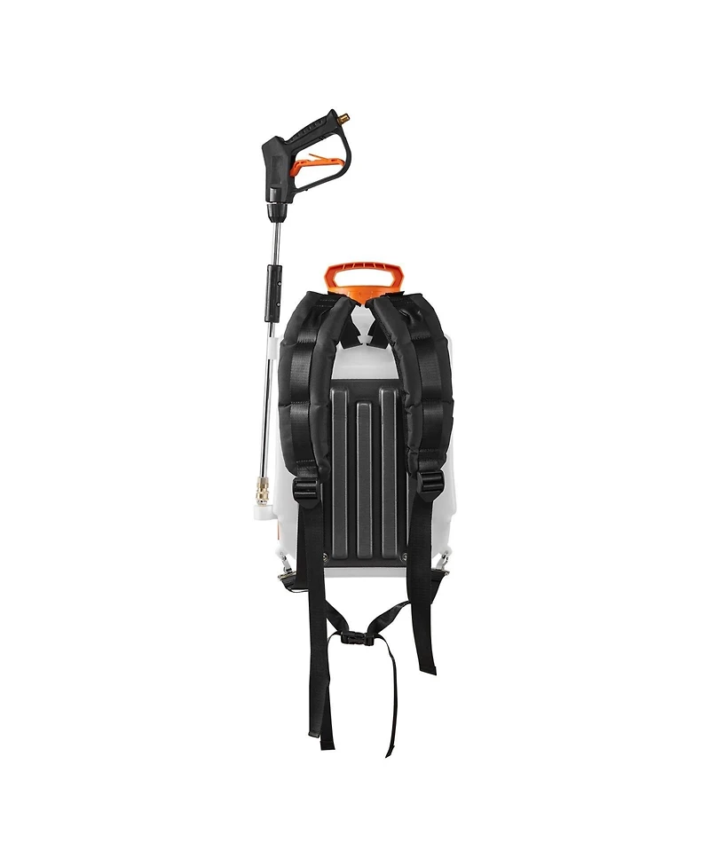 Sugift Battery Powered Backpack Sprayer, 4 Gallon Electric Sprayer with 2 Wands and Nozzles