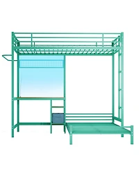Streamdale Furniture L-Shaped Twin Bunk Bed w/ Desk, Storage