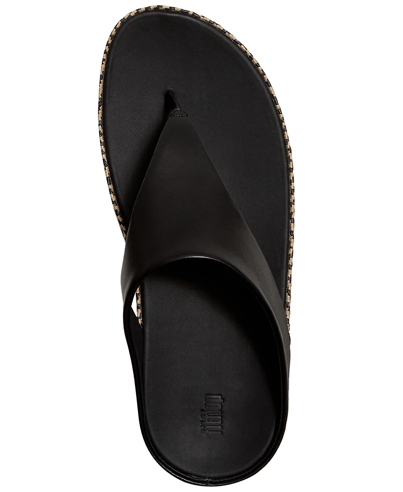FitFlop Women's Lulu Lux Graphic-Weave Wedge Heel Sandals