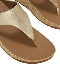 FitFlop Women's Lulu Lux Graphic-Weave Wedge Heel Sandals