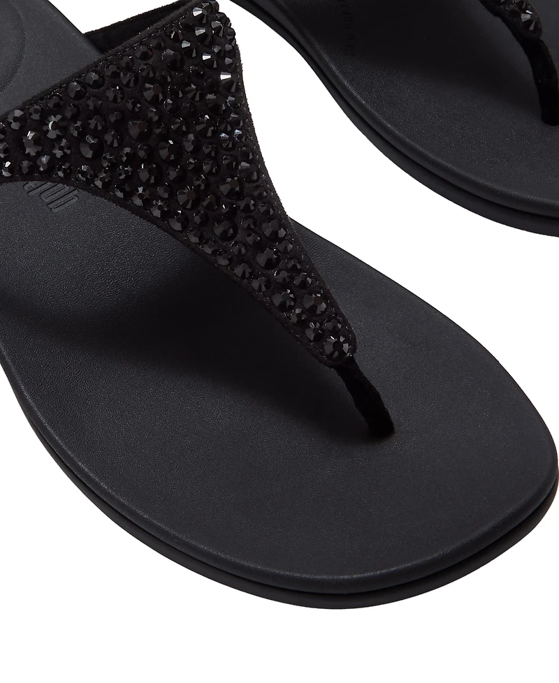 FitFlop Women's Solay Mixed-Crystal Wedge Sandals