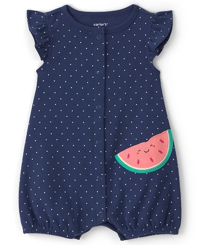 Carter's Baby Girls' Cotton Snap Up Rompers