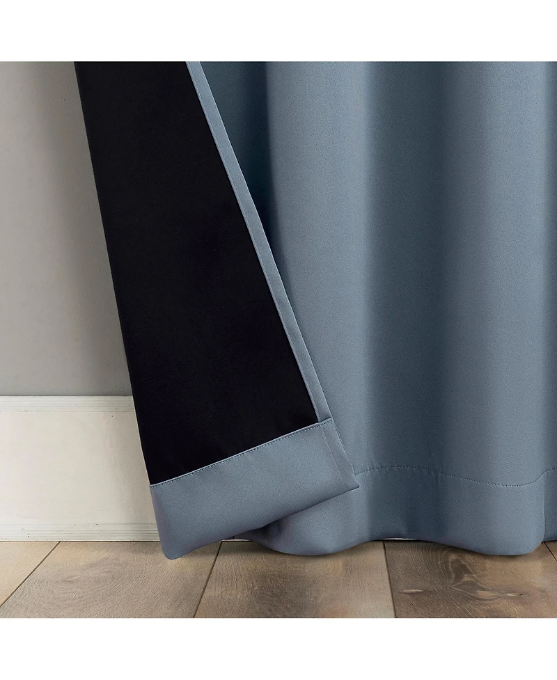 Sun Zero Sheridan Magnetic Closure Blackout Grommet Curtain Panel Pair