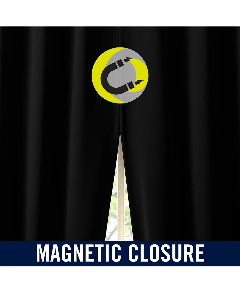 Sun Zero Sheridan Magnetic Closure Blackout Grommet Curtain Panel Pair