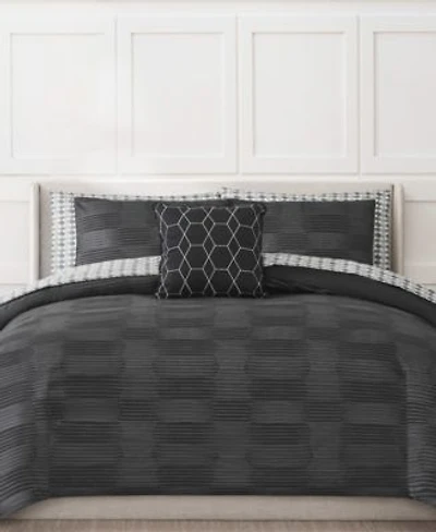 Nine West Oslo Stripe Bed In A Bag Comforter Sets