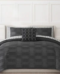 Nine West Oslo Stripe Bed In A Bag Comforter Sets