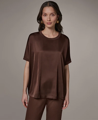 Donna Karan Weekend Women's Crewneck Boxy Blouse