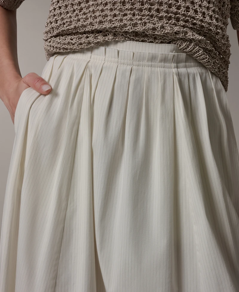Donna Karan Weekend Women's Stripe Pleated Skirt