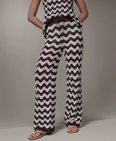 Donna Karan Weekend Women's Scallop Stripe Pointelle Pants