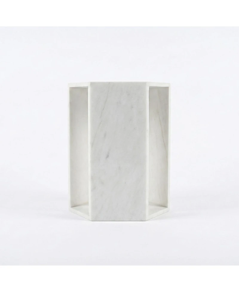 Streamdale Furniture Premium Honed Marble Hexagon Accent Table