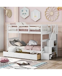 Streamdale Furniture Twin Bunk Bed w/ 3 Drawers