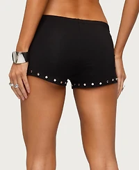 Edikted Women's Ariadna Studded Micro Shorts