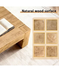 Streamdale Furniture Solid Wood Coffee Table - Nordic/Japanese Wabi-Sabi Style