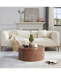 Streamdale Furniture Modern Round Coffee Table with Storage Accent Tea Table