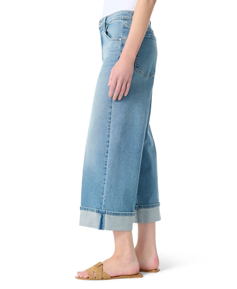 Gloria Vanderbilt Women's High-Rise Wide-Leg Cuffed Jeans