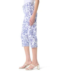 Gloria Vanderbilt Women's High-Rise Floral-Print Capri Pants