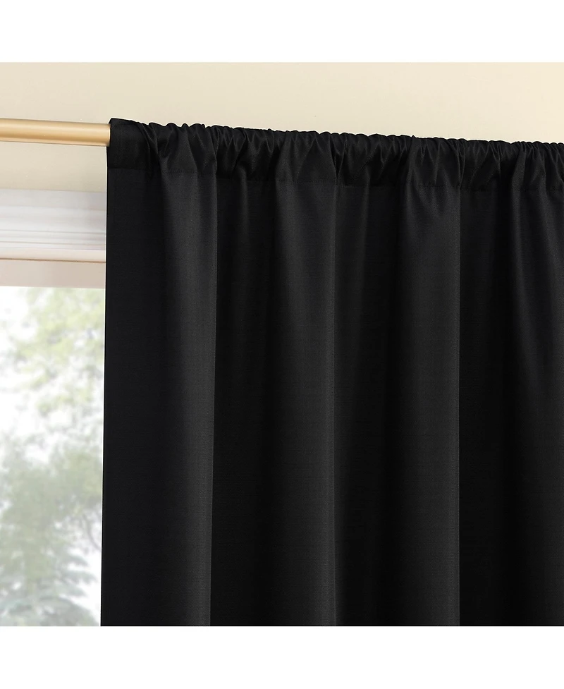 Sun Zero Karina Textured Blackout Rod Pocket Curtain Panel